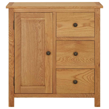 Vidaxl kast 70x35x75 cm massief eikenhout