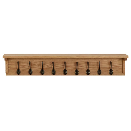 Vidaxl kapstok 90x16x16 cm massief eikenhout