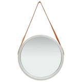 Vidaxl wandspiegel met band 50 cm zilverkleurig
