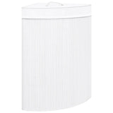 Vidaxl hoekwasmand 60 l bamboe wit