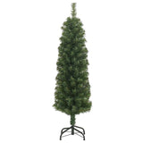 Vidaxl kunstkerstboom met standaard smal 150 cm pvc groen