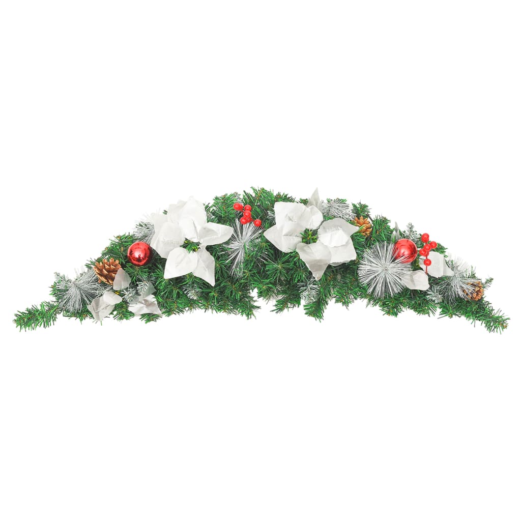 Vidaxl kerstboog met led-lampjes 90 cm pvc groen