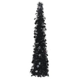 Vidaxl kunstkerstboom pop-up 120 cm pet zwart