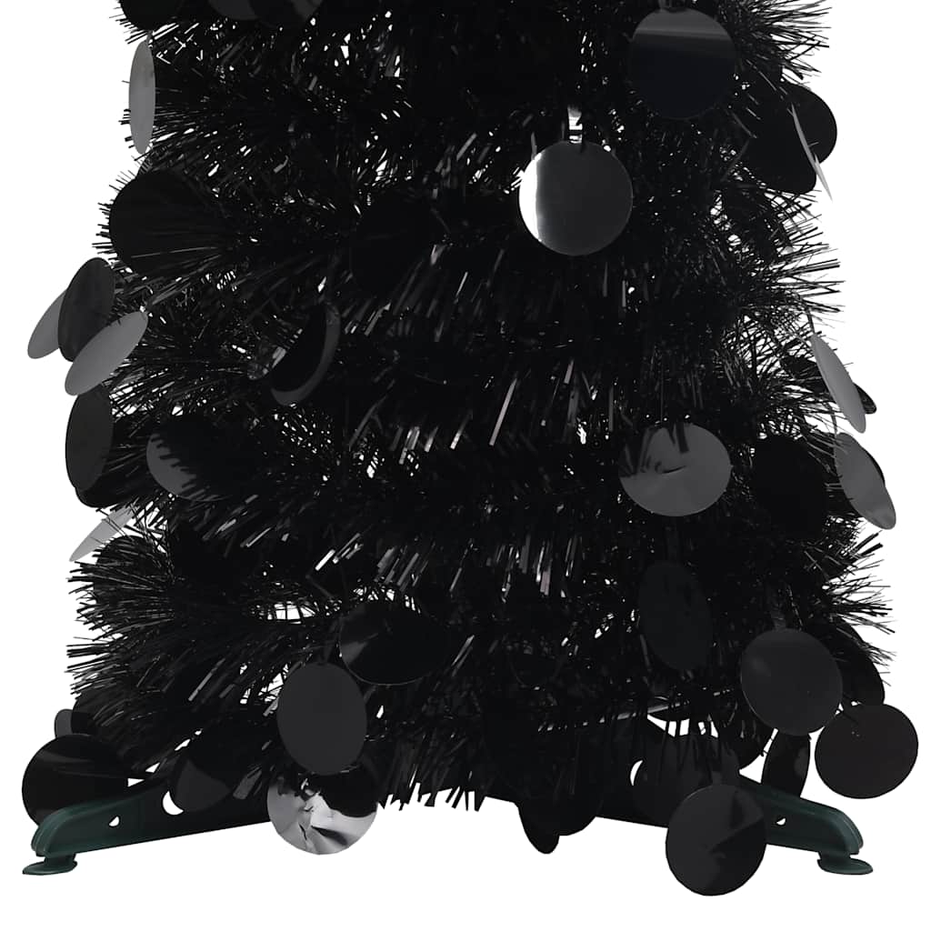 Vidaxl kunstkerstboom pop-up 120 cm pet zwart