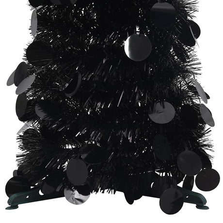 Vidaxl kunstkerstboom pop-up 120 cm pet zwart