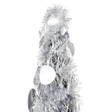Vidaxl kunstkerstboom pop-up 180 cm pet zilverkleurig