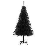 Vidaxl kunstkerstboom met standaard 150 cm pvc zwart