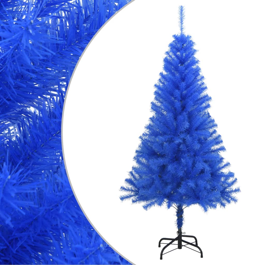 Vidaxl kunstkerstboom met standaard 150 cm pvc blauw