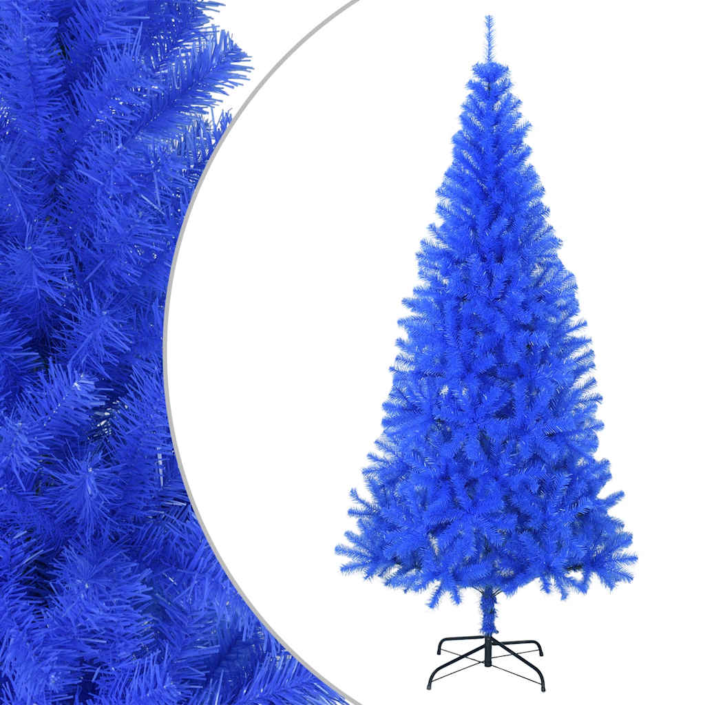 Vidaxl kunstkerstboom met standaard 210 cm pvc blauw