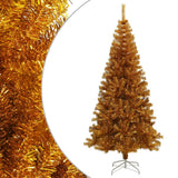 Vidaxl kunstkerstboom met standaard 180 cm pet goudkleurig