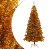 Vidaxl kunstkerstboom met standaard 180 cm pet goudkleurig
