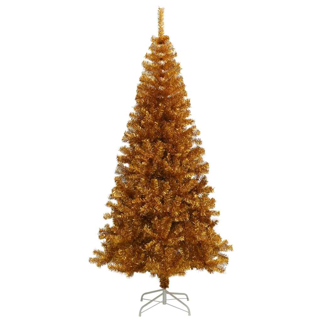 Vidaxl kunstkerstboom met standaard 180 cm pet goudkleurig