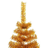 Vidaxl kunstkerstboom met standaard 180 cm pet goudkleurig