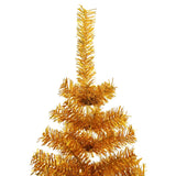 VidaXL Kunstkerstboom met standaard 210 cm PET goudkleurig