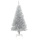 VidaXL Kunstkerstboom met standaard 150 cm PET zilverkleurig
