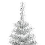 VidaXL Kunstkerstboom met standaard 150 cm PET zilverkleurig