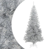 VidaXL Kunstkerstboom met standaard 180 cm PET zilverkleurig
