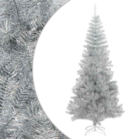 Vidaxl kunstkerstboom met standaard 180 cm pet zilverkleurig