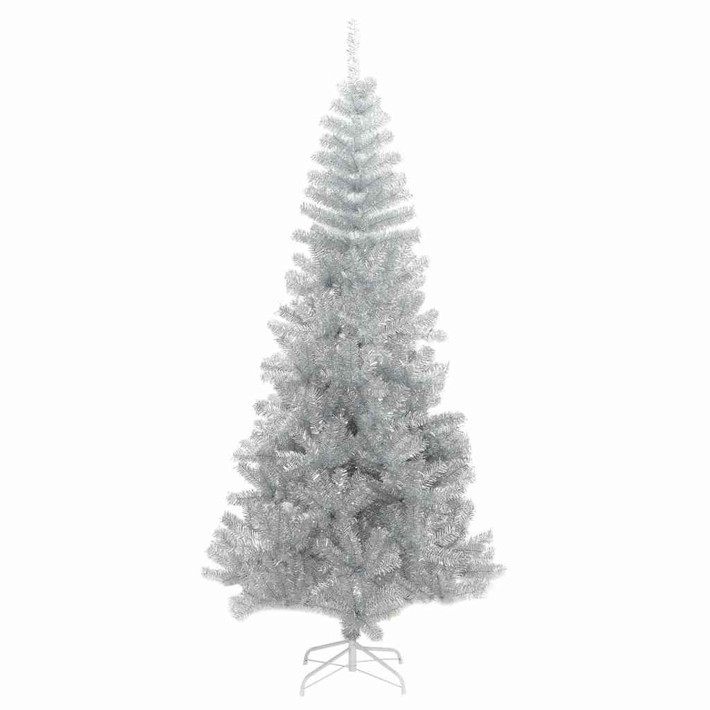 Vidaxl kunstkerstboom met standaard 180 cm pet zilverkleurig
