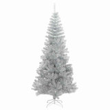 Vidaxl kunstkerstboom met standaard 180 cm pet zilverkleurig