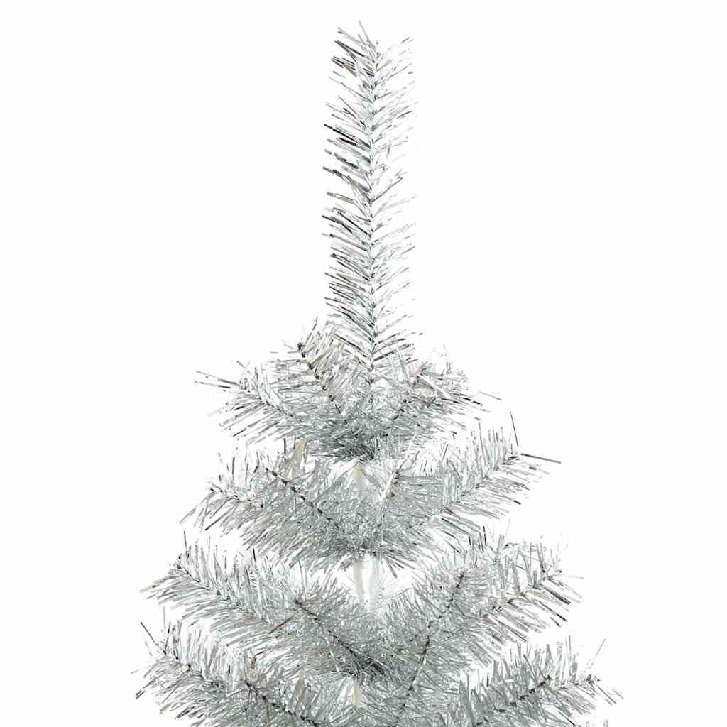 Vidaxl kunstkerstboom met standaard 180 cm pet zilverkleurig