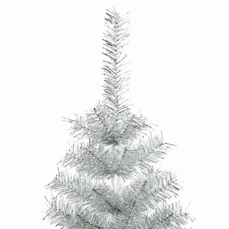 Vidaxl kunstkerstboom met standaard 180 cm pet zilverkleurig