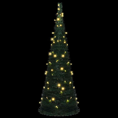 Vidaxl kunstkerstboom met verlichting pop-up 180 cm groen
