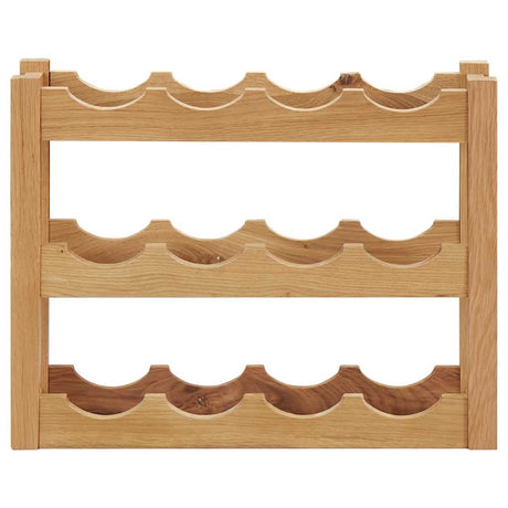 Vidaxl wijnrek voor 12 flessen 47x21x36 cm massief eikenhout
