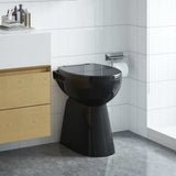 Vidaxl randloos toilet 7 cm extra hoogte soft-close keramiek zwart