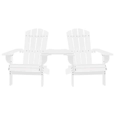 Vidaxl tuinstoelen adirondack met tafeltje massief vurenhout wit