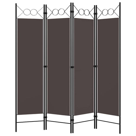 Vidaxl kamerscherm met 4 panelen 160x180 cm bruin