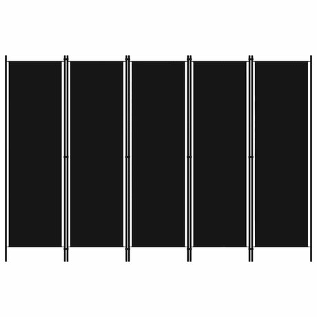 Vidaxl kamerscherm met 5 panelen 250x180 cm zwart