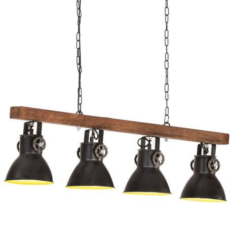 Vidaxl plafondlamp industrieel e27 mangohout zwart