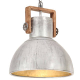 VidaXL Hanglamp industrieel rond 25 W E27 40 cm zilverkleurig