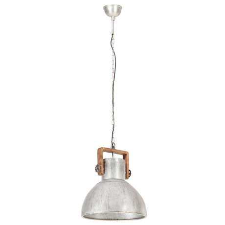 Vidaxl hanglamp industrieel rond 25 w e27 40 cm zilverkleurig