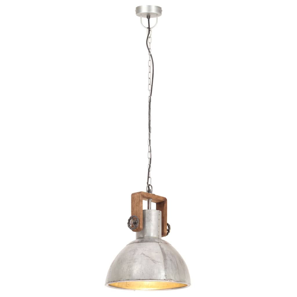 Vidaxl hanglamp industrieel rond 25 w e27 30 cm zilverkleurig