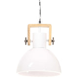 Vidaxl hanglamp industrieel rond 25 w e27 30 cm wit