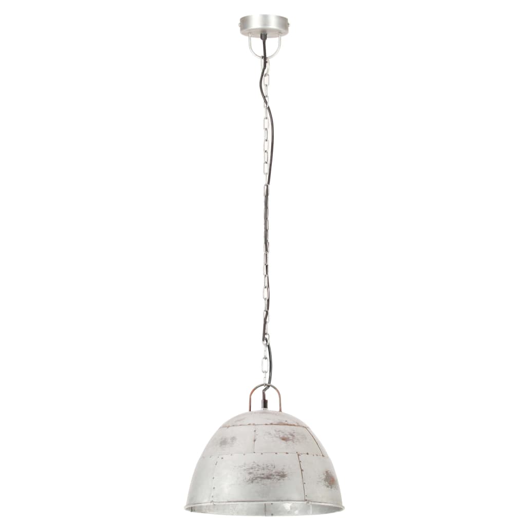 Vidaxl hanglamp industrieel vintage rond 25 w e27 31 cm zilverkleurig