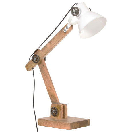 VidaXL Bureaulamp industrieel rond E27 58x18x90 cm wit