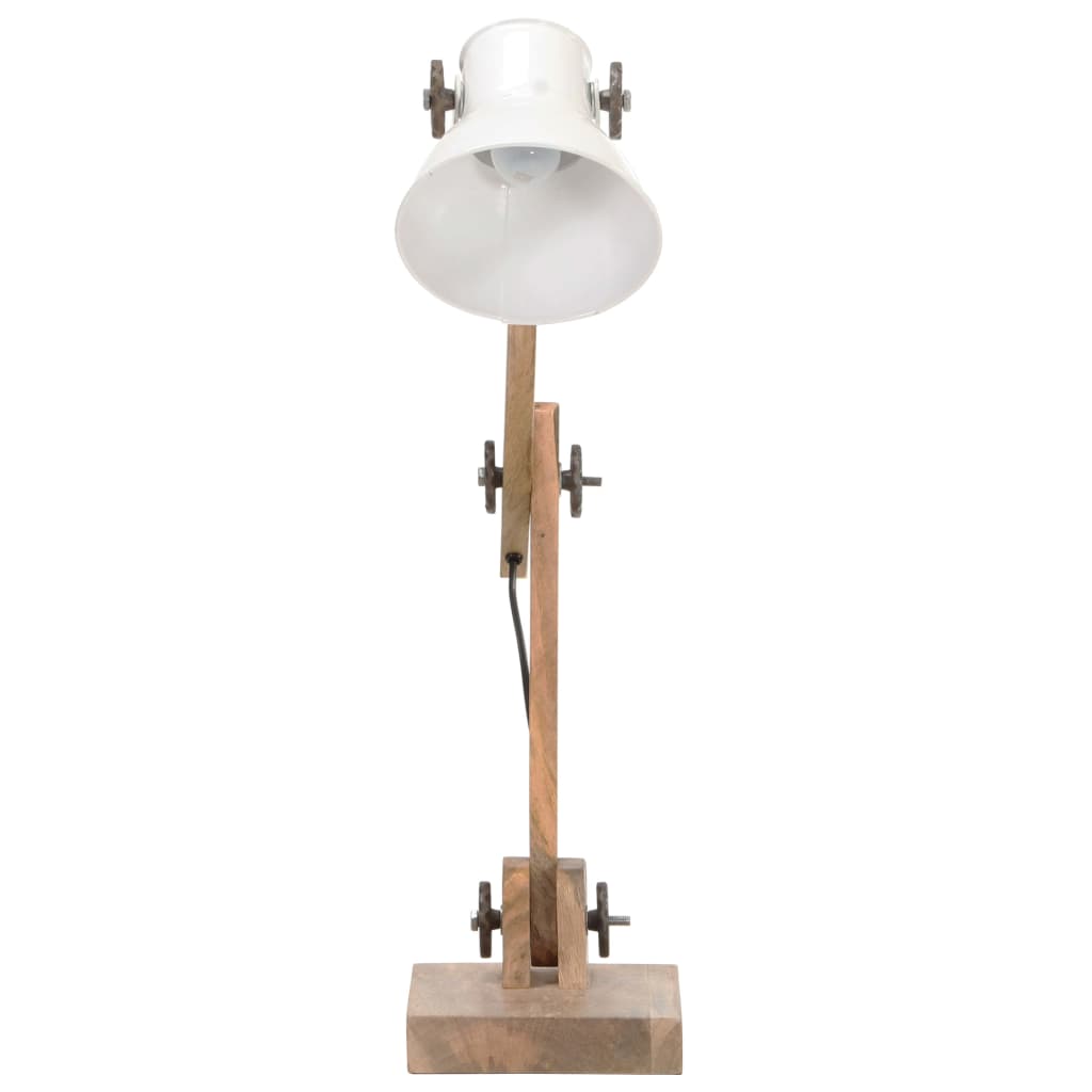 VidaXL Bureaulamp industrieel rond E27 58x18x90 cm wit