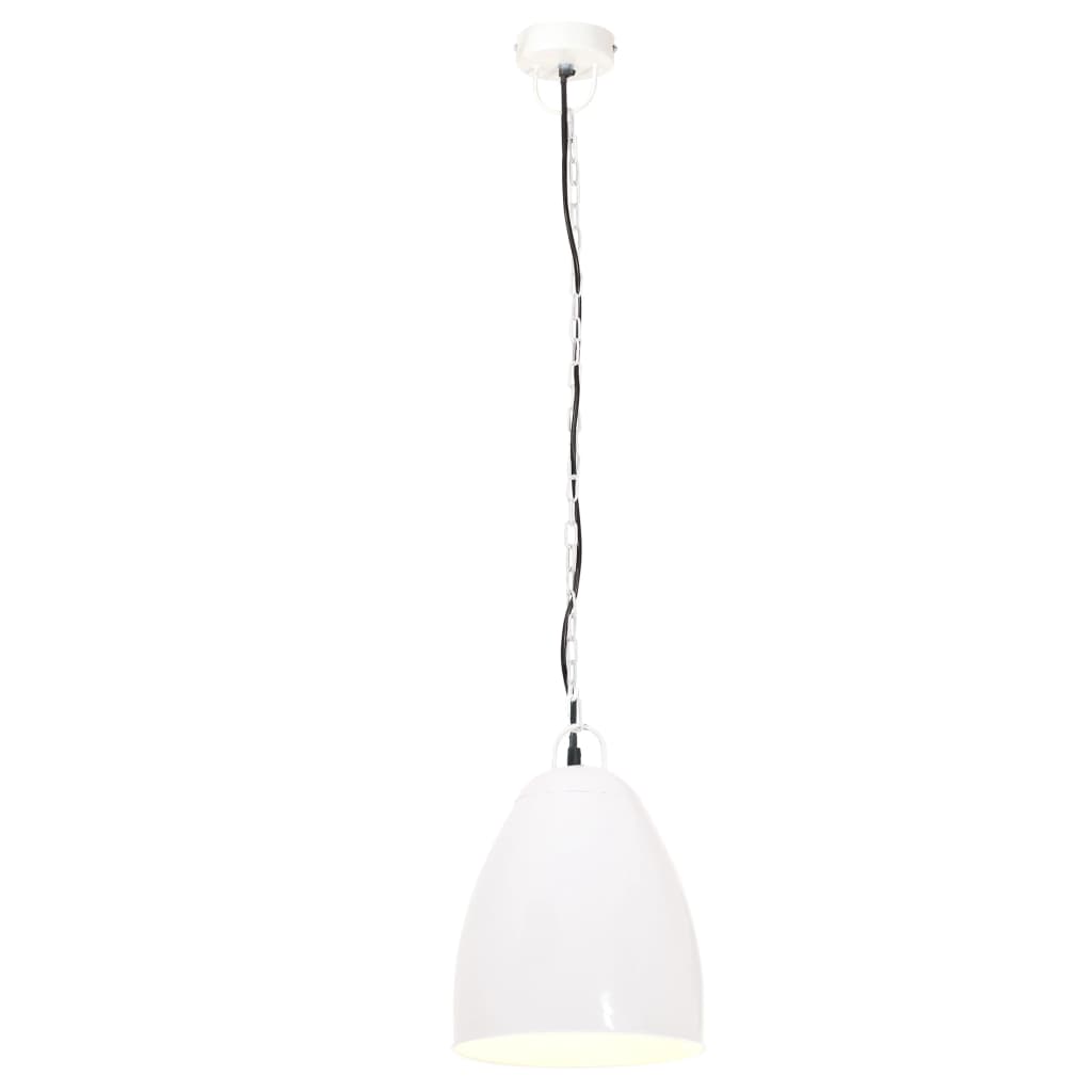 Vidaxl hanglamp industrieel rond 25 w e27 32 cm wit