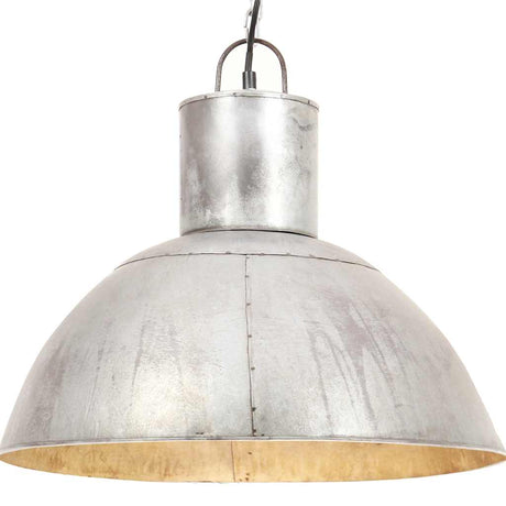 Vidaxl hanglamp rond 25 w e27 48 cm zilverkleurig