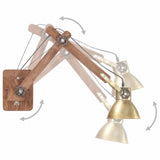 Vidaxl wandlamp industrieel rond e27 messingkleurig