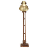 Vidaxl vloerlamp e27 massief mangohout messingkleurig