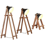 Vidaxl vloerlampen 3 st e27 massief mangohout zwart