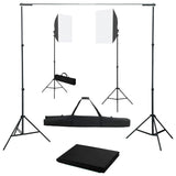 VidaXL Fotostudioset met softboxlampen en achtergrond