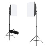 VidaXL Fotostudioset met softboxlampen en achtergrond