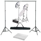 VidaXL Fotostudioset met verlichtingsset en achtergrond