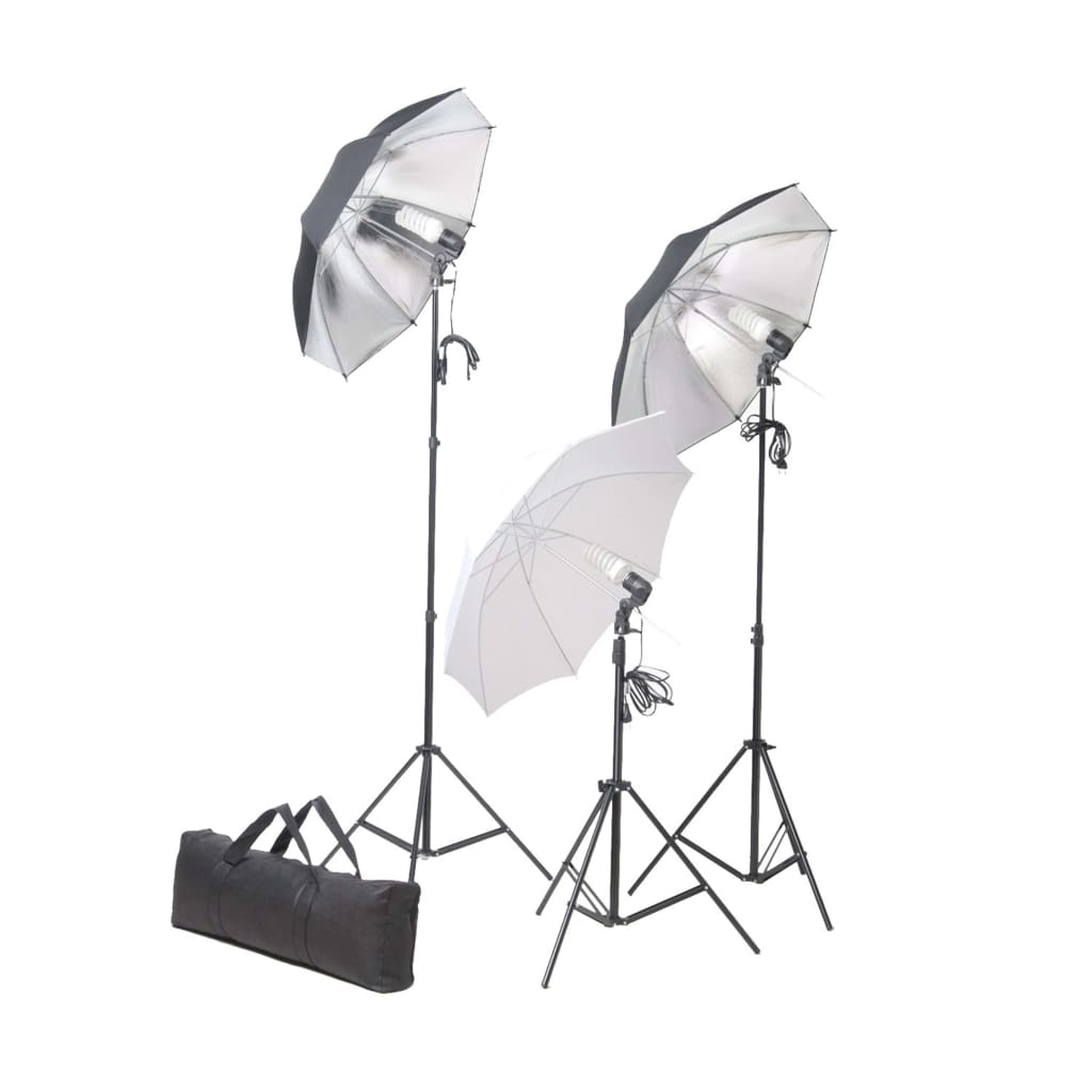 VidaXL Fotostudioset met verlichtingsset en achtergrond