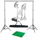 VidaXL Fotostudioset met verlichtingsset en achtergrond